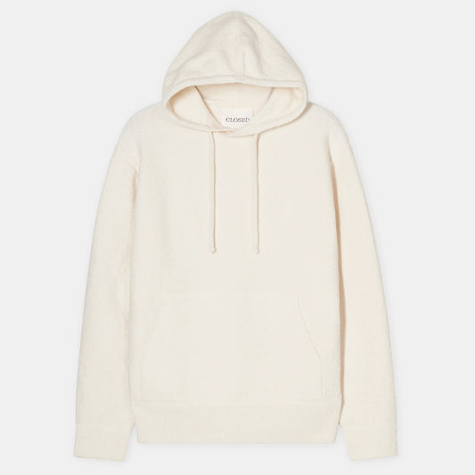 CLOSED Knitted Bouclé Hoodie Ivory – productbeeld 2