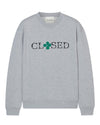 Closed Printed Logo Organic Cotton Sweater Light Grey Melange productfoto 1