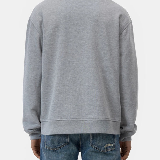Closed Printed Logo Organic Cotton Sweater Light Grey Melange productfoto 3