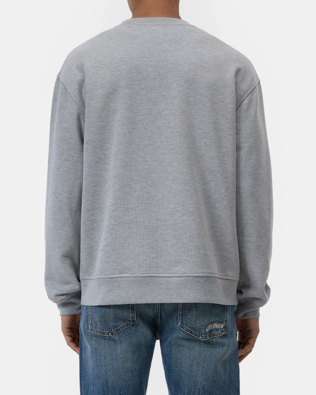 Closed Printed Logo Organic Cotton Sweater Light Grey Melange productfoto 3