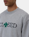 Closed Printed Logo Organic Cotton Sweater Light Grey Melange productfoto 4