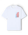 Closed Umbrella Print T-Shirt White — vooraanzicht van het T-shirt