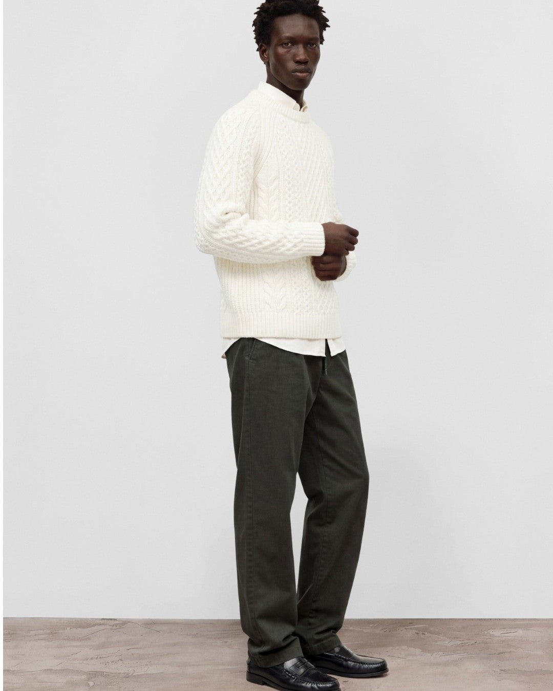 Closed Vigo Tapered Cotton Broek Dark Olive Green productfoto 5