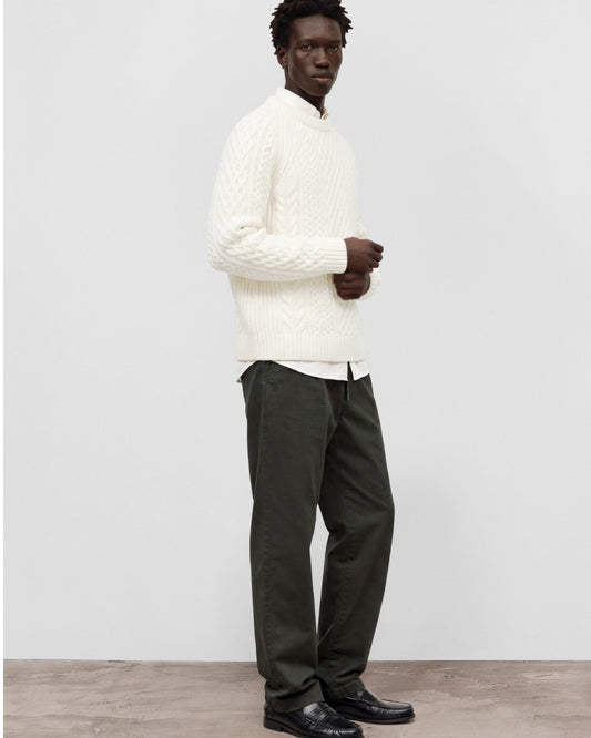 Closed Vigo Tapered Cotton Broek Dark Olive Green productfoto 5