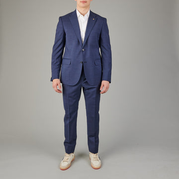CORNELIANI Mid Blu Vichy Structured – vooraanzicht