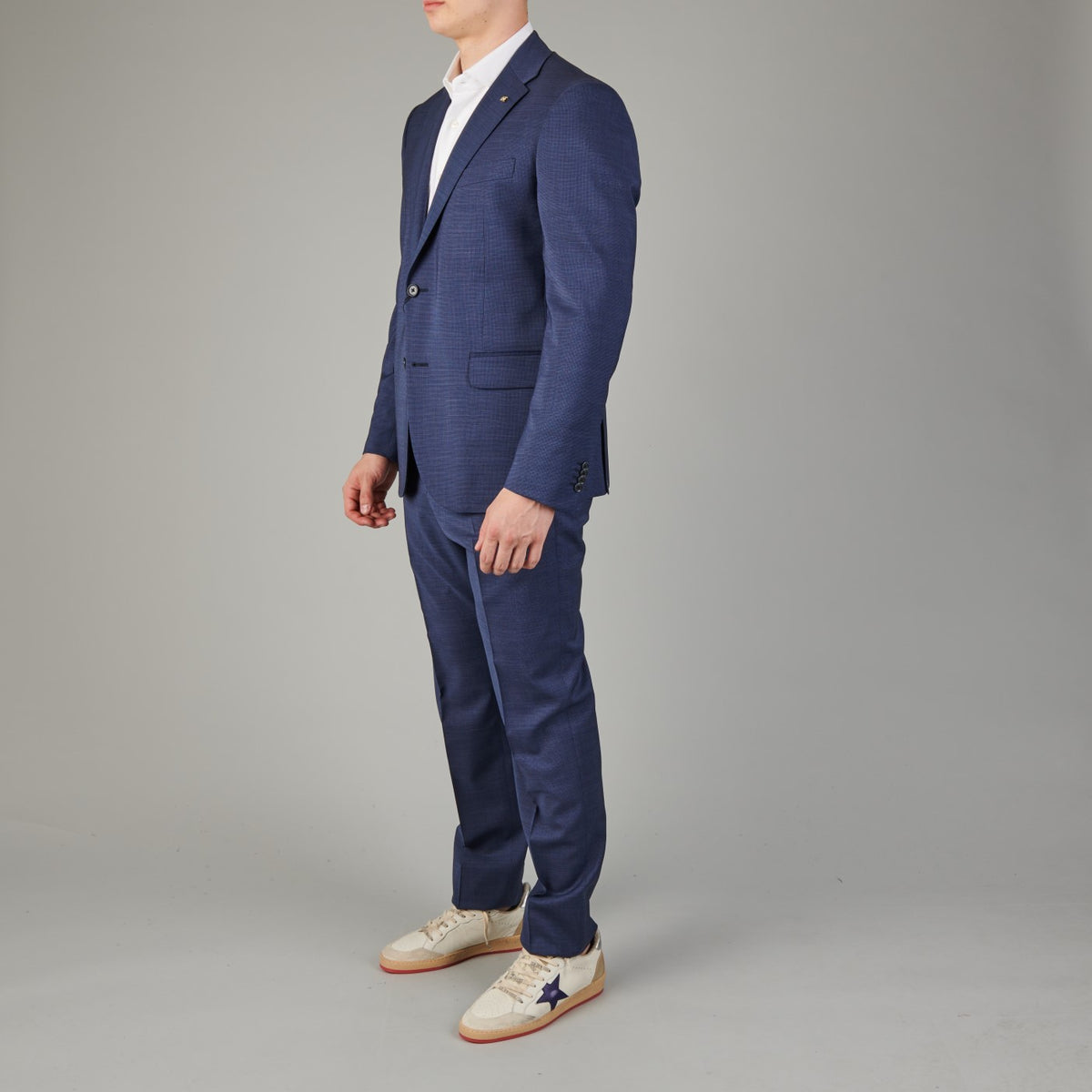 CORNELIANI Mid Blu Vichy Structured – productbeeld 3
