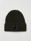 C.P. Company Extrafine Merino Wool Goggle Beanie Ivy Green vooraanzicht