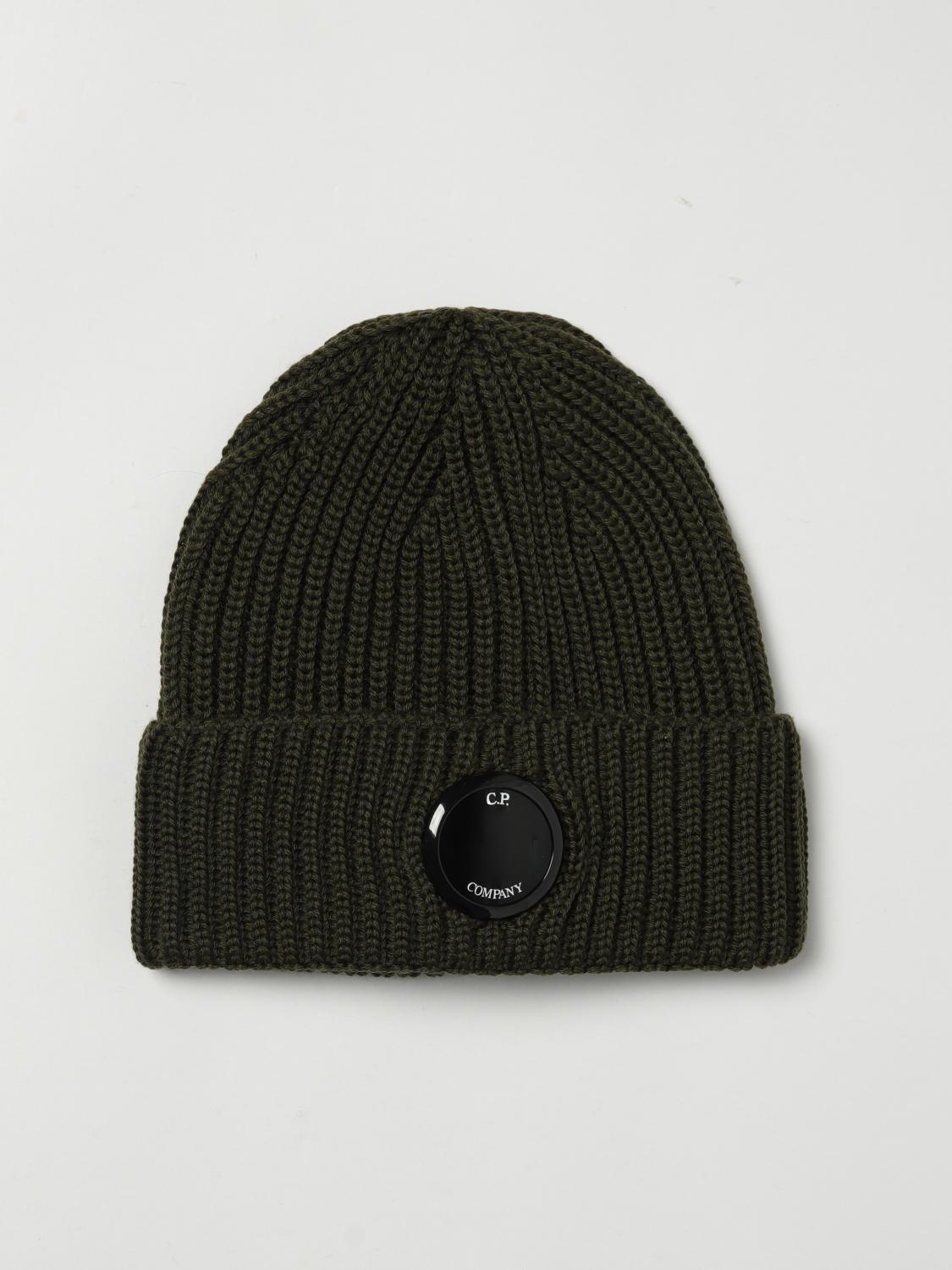 C.P. Company Extrafine Merino Wool Goggle Beanie Ivy Green vooraanzicht