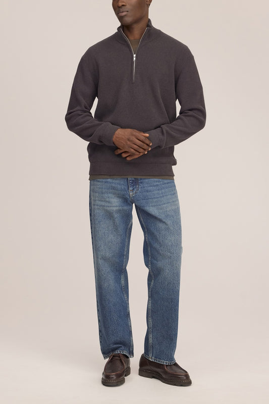 NN.07 Danny Half Zip 6429 Deep Truffle – productfoto 3 – Checkpoint Mol