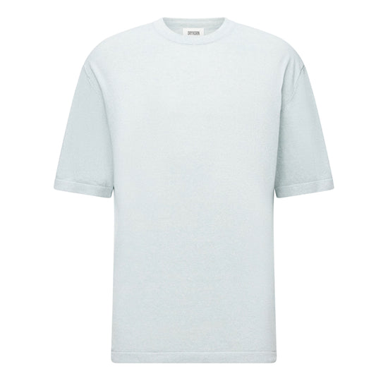 DRYKORN Derico Cotton Knit T-shirt Grey Blue Melange – productfoto 1 – Checkpoint Mol