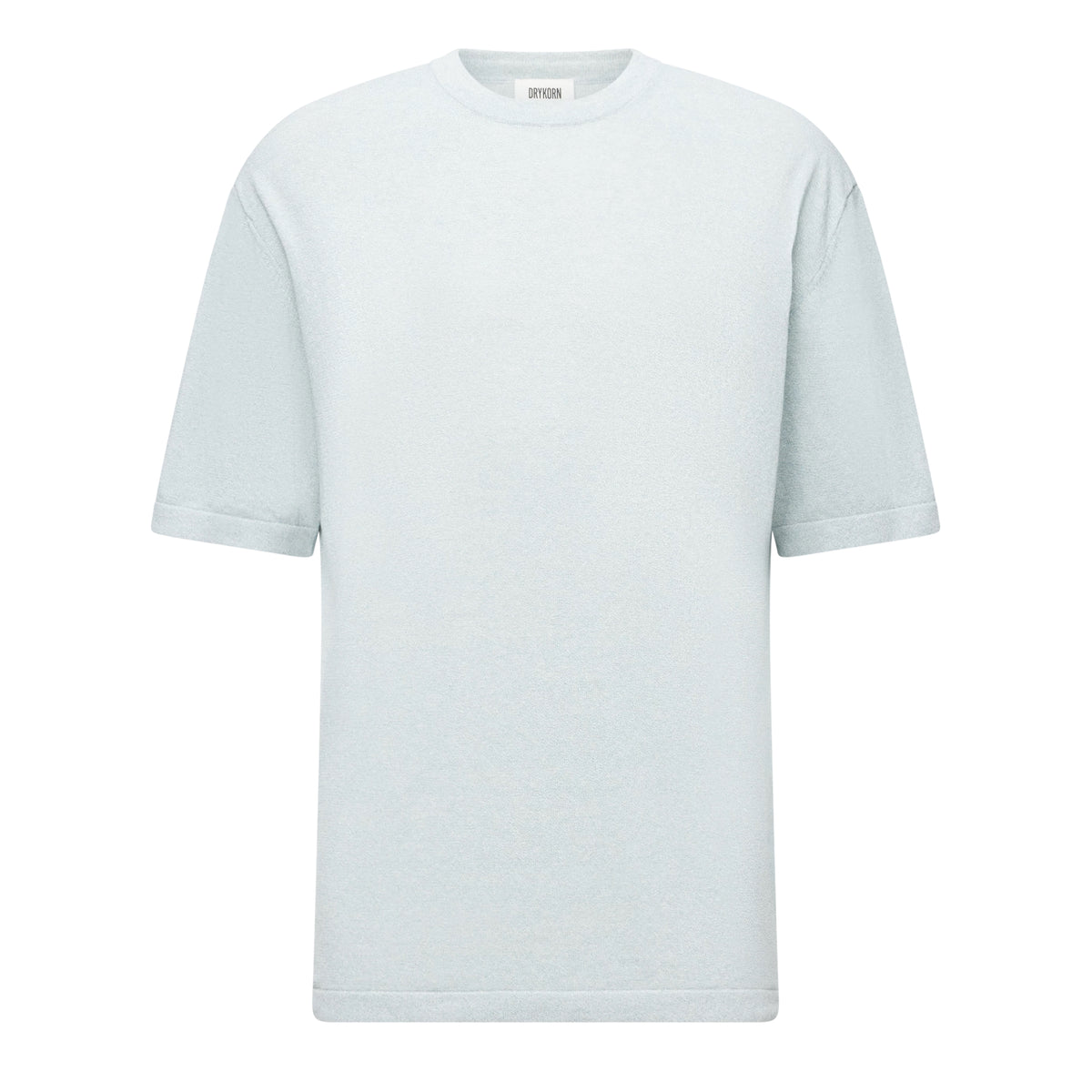 DRYKORN Derico Cotton Knit T-shirt Grey Blue Melange – productfoto 1 – Checkpoint Mol