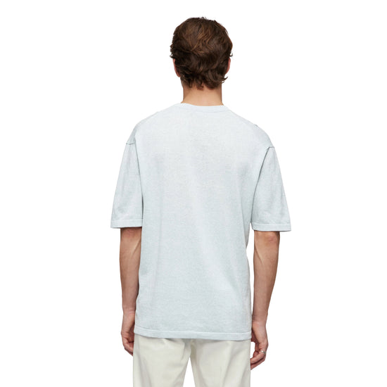 DRYKORN Derico Cotton Knit T-shirt Grey Blue Melange – productfoto 3 – Checkpoint Mol