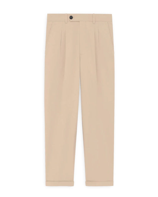 Beige Cotton Trousers