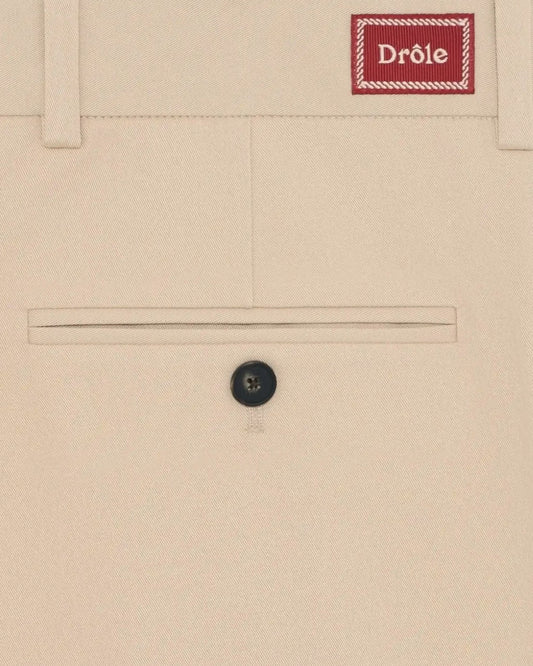 Beige Cotton Trousers