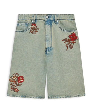 Le Short Jean Dusty Brode Fleurs