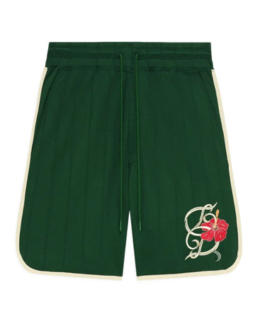 Le Short D Hibiscus Dark Green