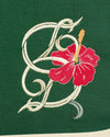 Le Polo D Hibiscus Dark Green