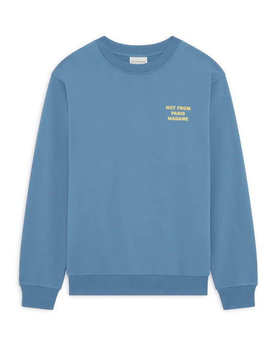 Le Sweatshirt Slogan Atlantic Blue