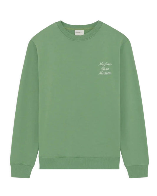 Le Sweatshirt Slogan Calligraphy Light Green