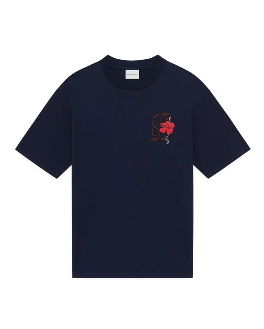 Le T-Shirt D Hibiscus Navy