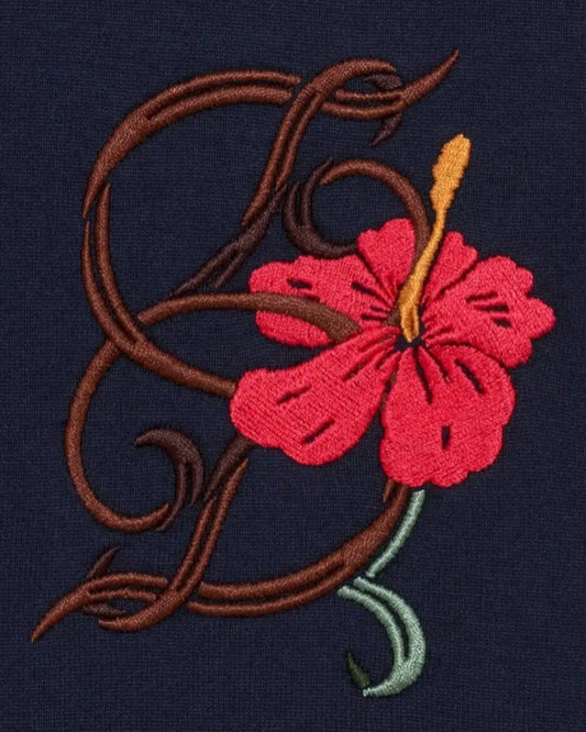 Le T-Shirt D Hibiscus Navy