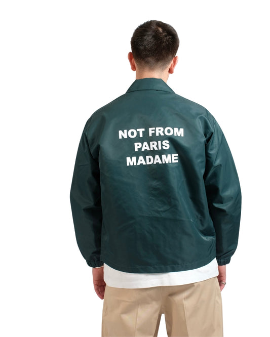 Drôle de Monsieur Dark Green Slogan Jacket