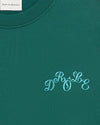 Drôle de Monsieur Plateau Embroidered Sweatshirt Dark Green – productbeeld 2 – tweede live productrecord