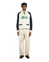 Drôle de Monsieur Off White Piqué Cotton Embroidered Zip Sweater – productbeeld 2