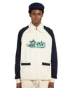 Drôle de Monsieur Off White Piqué Cotton Embroidered Zip Sweater – productbeeld 3