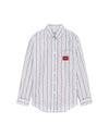 Drôle de Monsieur Fleurs Tressées Cotton Shirt Light Blue – productbeeld 1