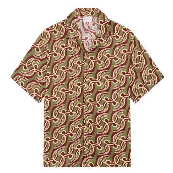 Drôle de Monsieur Chain Link Monogram Shirt Kaki productfoto 1