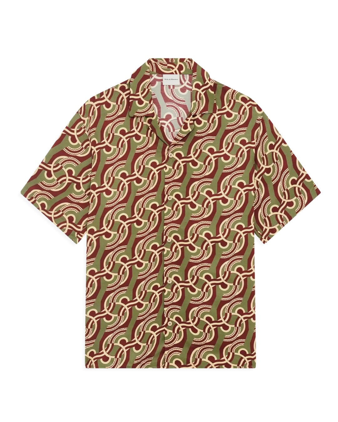 Drôle de Monsieur Chain Link Monogram Shirt Kaki productfoto 1