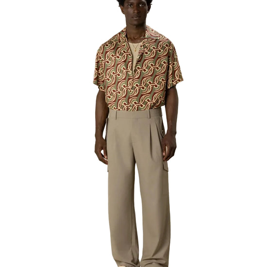 Drôle de Monsieur Chain Link Monogram Shirt Kaki productfoto 3