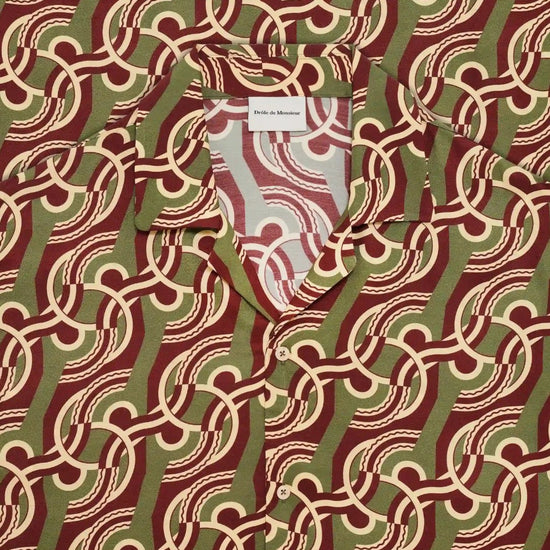 Drôle de Monsieur Chain Link Monogram Shirt Kaki productfoto 4