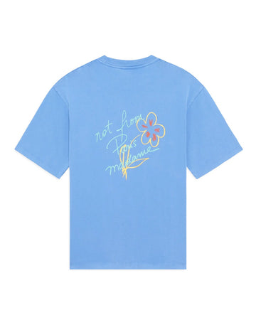 Drôle de Monsieur Esquisse Slogan T-shirt Light Blue productfoto 1