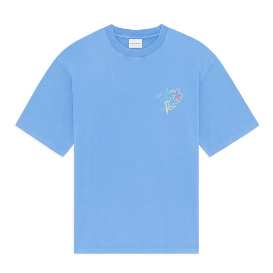 Drôle de Monsieur Esquisse Slogan T-shirt Light Blue productfoto 2