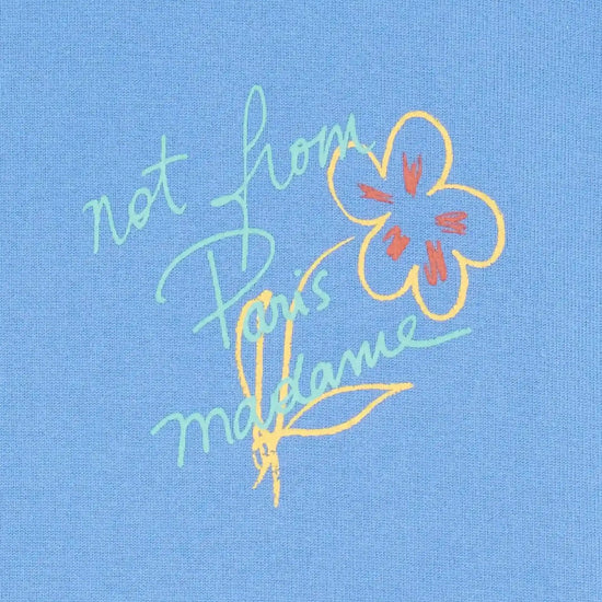 Drôle de Monsieur Esquisse Slogan T-shirt Light Blue productfoto 3
