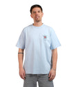 Drôle de Monsieur Light Blue Slogan Rose T-shirt