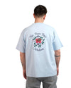 Drôle de Monsieur Light Blue Slogan Rose T-shirt