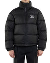 Drôle de Monsieur Slogan Puffer Jacket black relaxed fit vooraanzicht