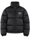 Drôle de Monsieur Slogan Puffer Jacket black voorkant bij Checkpoint Mol