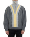 Half Zipped Trucker Pullover Grey