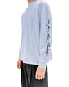 Drôle de Monsieur Slogan Longsleeve Baby Blue regular fit vooraanzicht