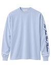 Drôle de Monsieur Slogan Longsleeve Baby Blue packshot bij Checkpoint Mol