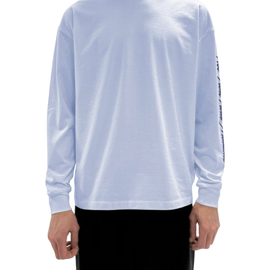 Drôle de Monsieur Baby Blue longsleeve met Not From Paris Madame slogan op de mouw