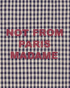 Drôle de Monsieur Check Overshirt With Slogan Beige productfoto 3