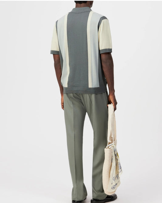 Green Tamian Knitted Cotton Polo