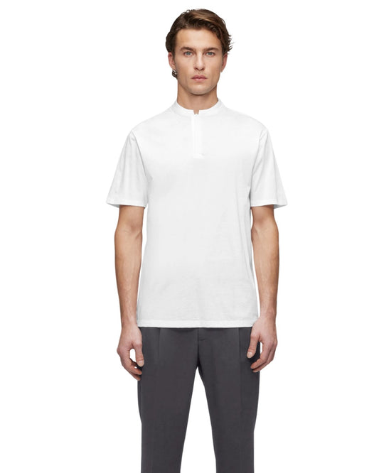 White Louis Henley Cotton T-shirt