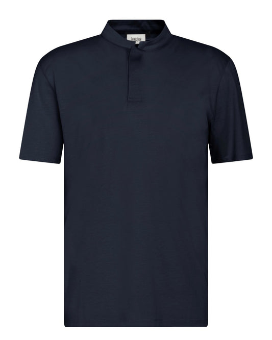 Blue Louis Henley Cotton T-shirt