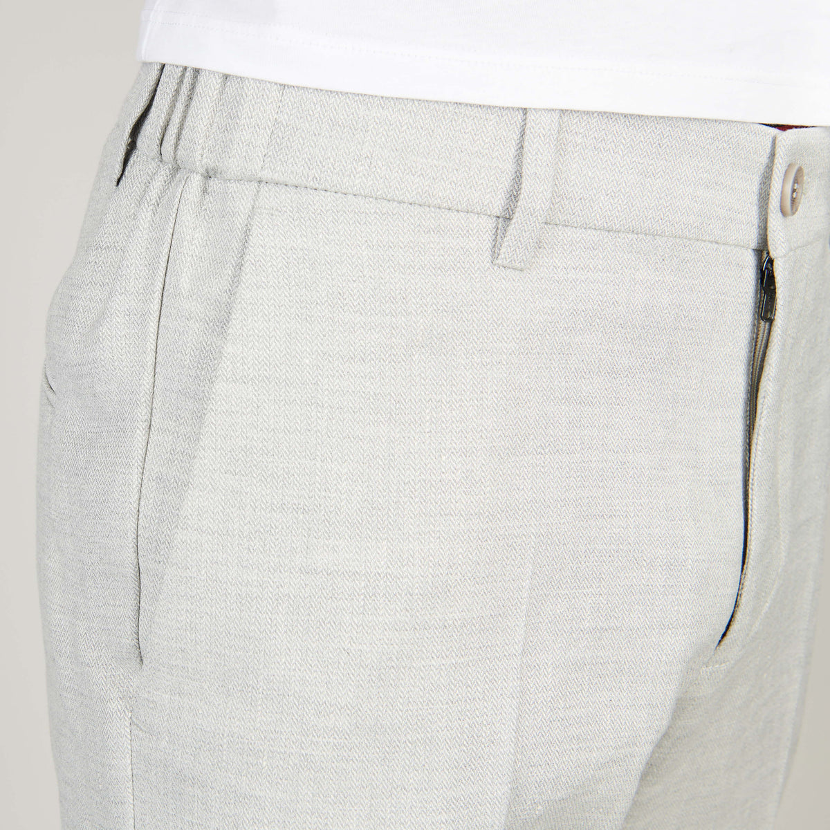 Drykorn Ajend Linen Trousers Beige Grey – productbeeld 2
